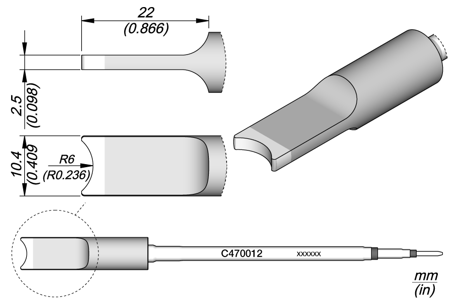 C470012 - Cartridge Round Connector R6 (S1)